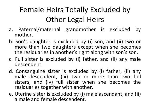true grandmother meaning muhammadan law of inheritance
